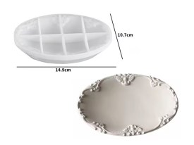 Molde silicona bandeja oval firuletes